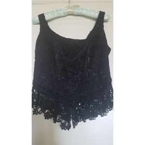 A.B.S. BLACK LACE corset-like top